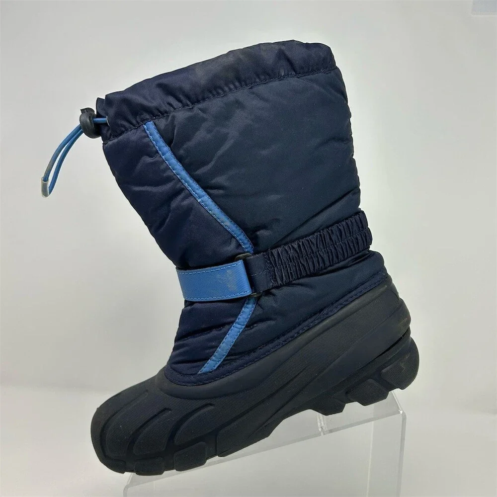 SOREL Youth Flurry Winter Snow Boots Kids Blue Waterproof Insulated Size 5